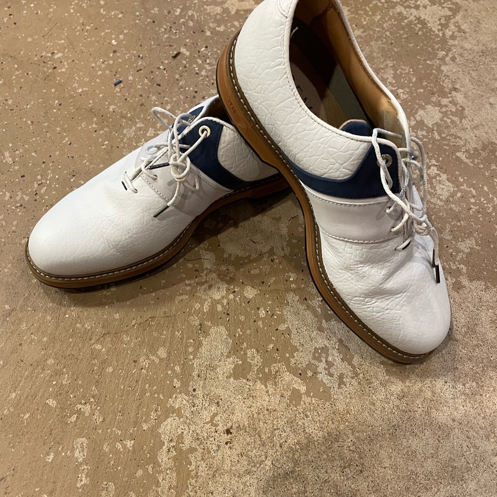 Footjoy premier White and Navy Men's Shoes 10.5W